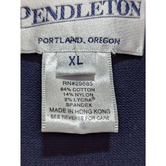 Pendleton Women's Navy Blue Button-Front White Piping & Buttons Cardigan Extra L - Picture 5 of 7